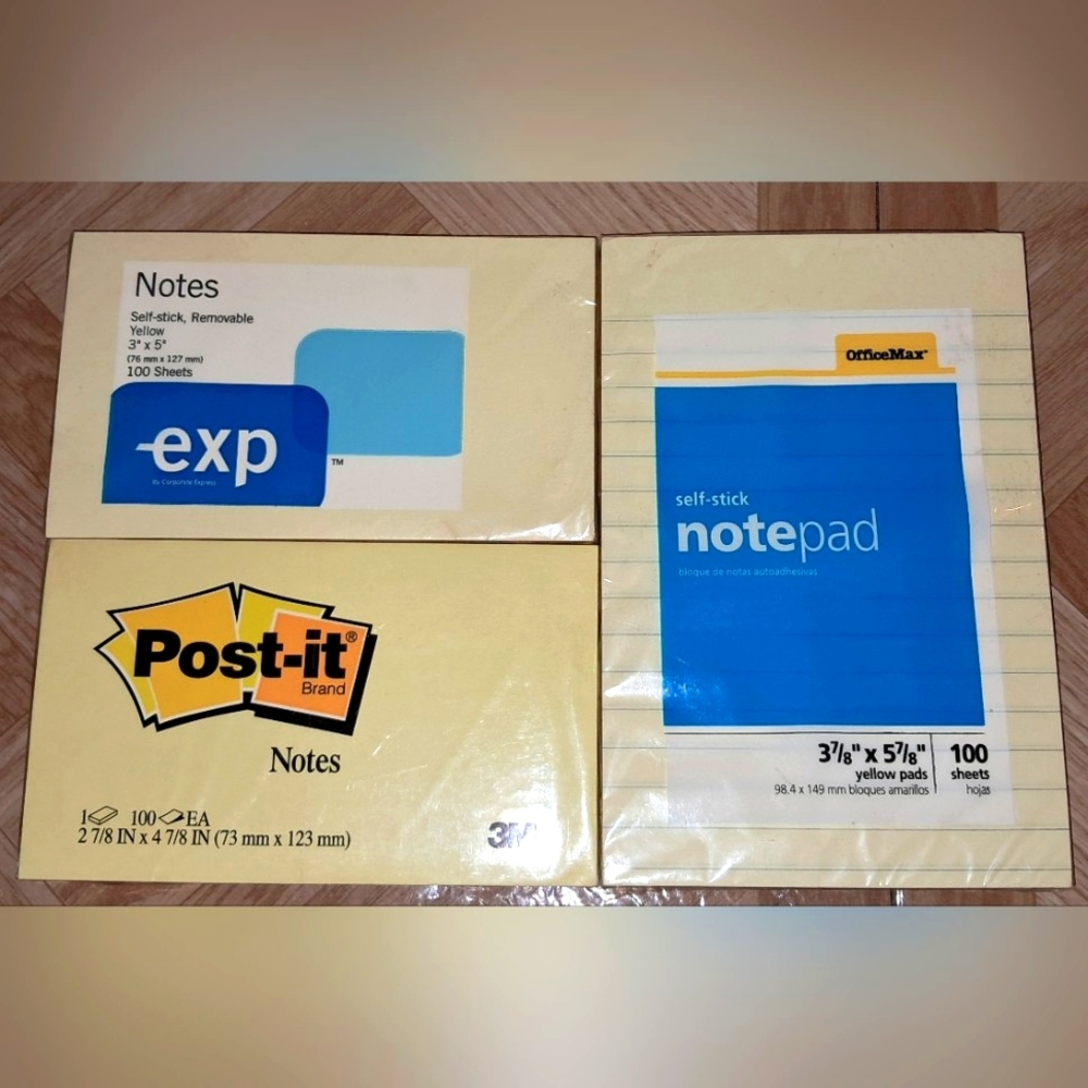 SELF STICK NOTE PADS - 300 Sheets